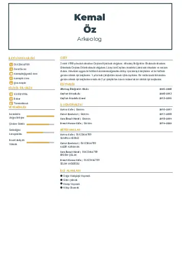 Garson CV Örnekleri cv indir